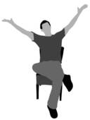 rejoicing man